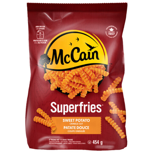 McCain Superfries Fries Crinkle Cut Sweet Potato 454 g