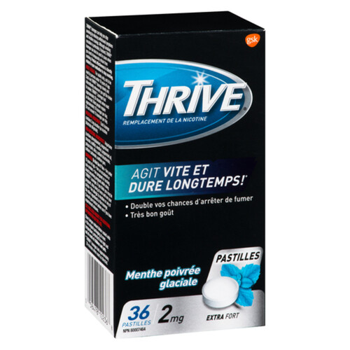 Thrive 2 mg Nicotine Replacement Lozenge Peppermint Chill 36 EA