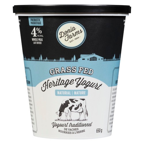 Donia Farms Grass Fed 4% Yogurt Plain 650 g