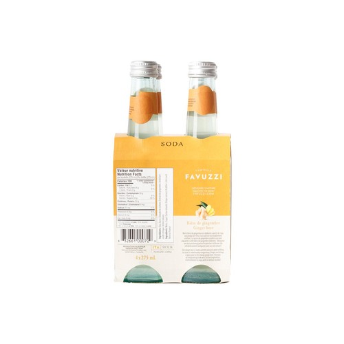 Favuzzi Soda Ginger Beer 4 x 275 ml (bottles)