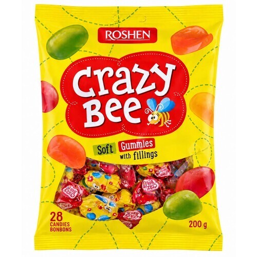 Roshen Crazy Bee Jelly Candy Fruity Filling 200 g