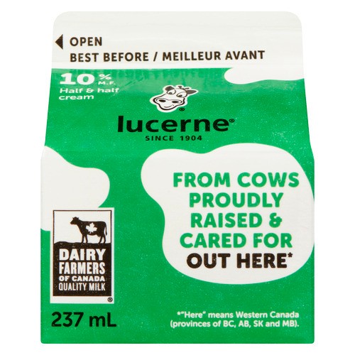 Lucerne 10% Cream Half & Half 237 ml