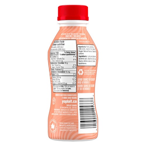 Yoplait Yop 1.5 % Drinkable Yogurt Peach 200 ml (bottle)