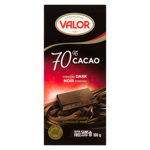 Valor Gluten-Free 70% Cocao Dark Chocolate 100 g