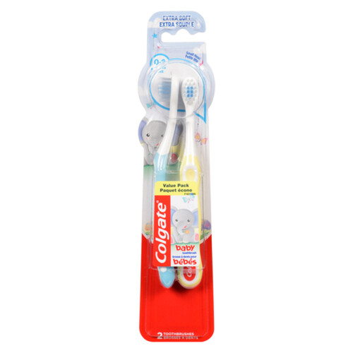 Colgate Kids Extra Soft Baby Toothbrush 2 Pack