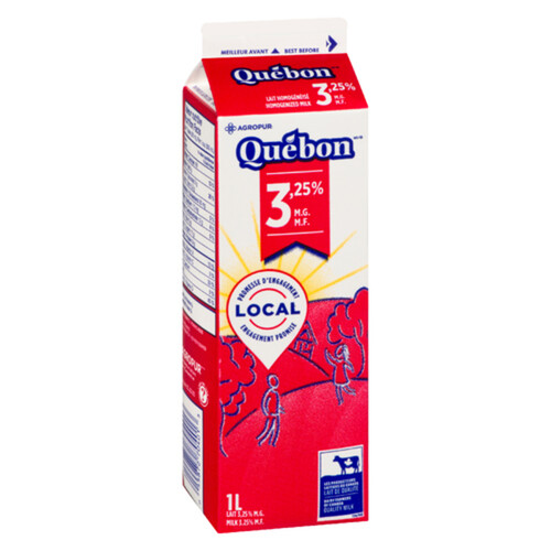 Québon 3.25%  Milk Homogenized 1 L