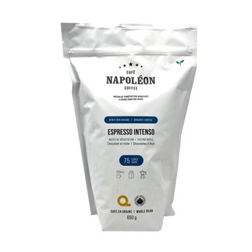 Café Napoleon Organic Whole Bean Coffee Espresso Intenso 650 g