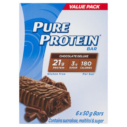 Pure Protein Chocolate Deluxe Value Pack Energy Bar 6 x 50 g