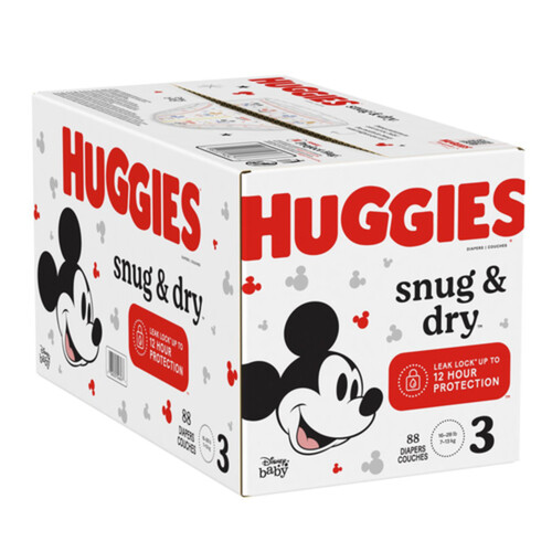 Huggies Diapers Snug & Dry Size 3 88 Count