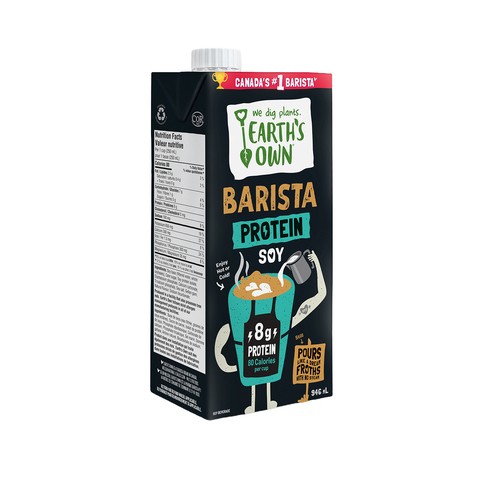 Earth's Own Dairy-Free Barista Soy Milk Alternative Protein 946 ml