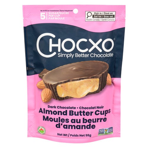 Chocxo Organic Dark Chocolate Almond Butter Cup 98 g