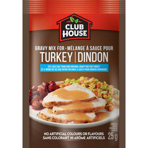 Club House 25% Less Salt Gravy Mix Turkey 25 g