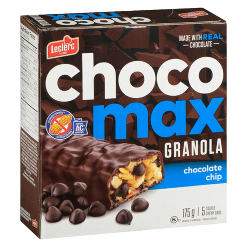 Leclerc Chocomax Nut Free Granola Bar Chocolate Chip 175 g
