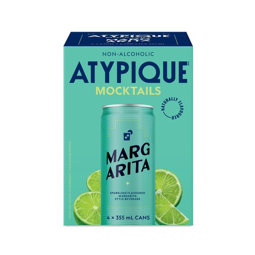 Atypique Non-Alcoholic Mocktail Margarita 4 x 355 ml (cans)