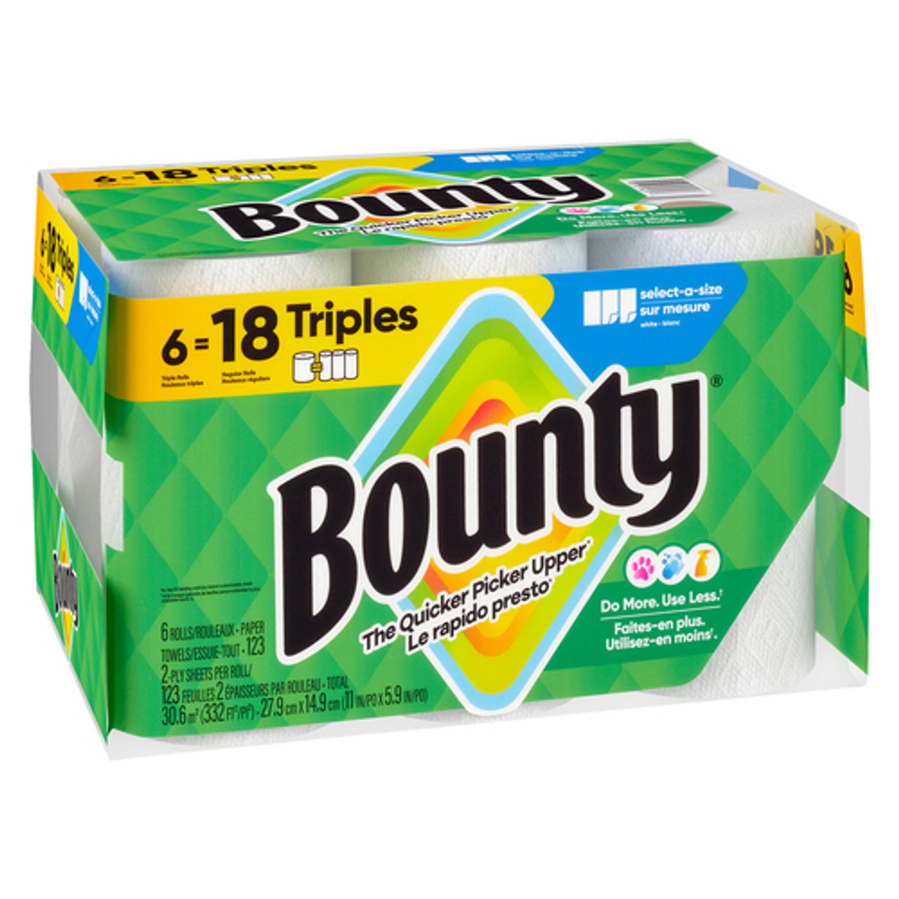 Bounty Paper Towel 2-Ply 6 Triple Rolls x 123 Sheets - Voilà Online ...