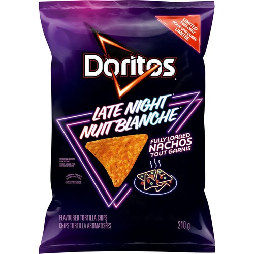Doritos Late Night Tortilla Chips Fully Loaded Nachos Flavoured 210 g