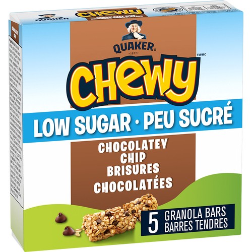 Quaker Chewy Low Sugar Granola Bars Chocolatey Chip 5 Pack 120 g