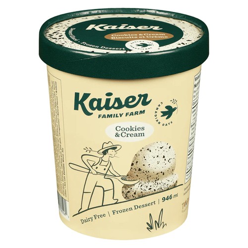 Kaiser Family Farm Frozen Dessert Cookies & Cream 946 ml