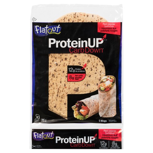 Flatout Protein Up Humus Red Pepper 285 g
