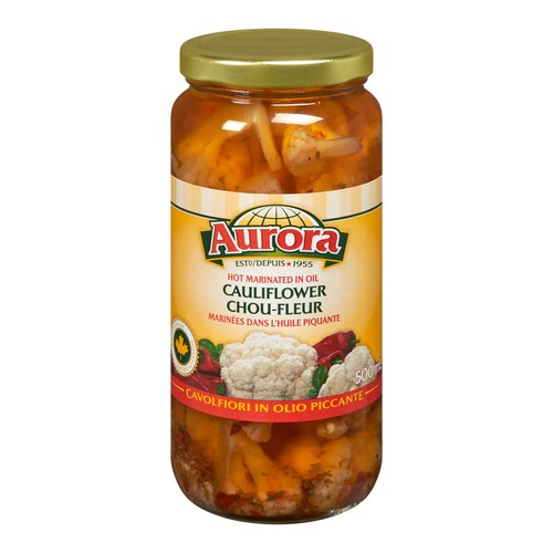 Aurora Marinated Cauliflower In Oil Hot 500 ml