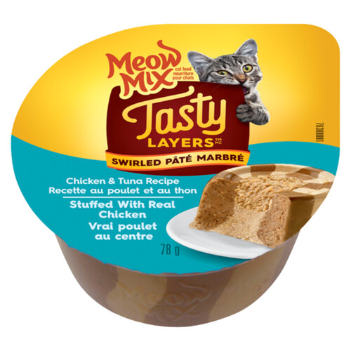 Meow Mix Tasty Layers Wet Cat Food Chicken Tuna 78 g Voil