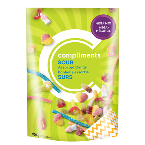 Compliments Assorted Candy Mega Mix Sour 900 g