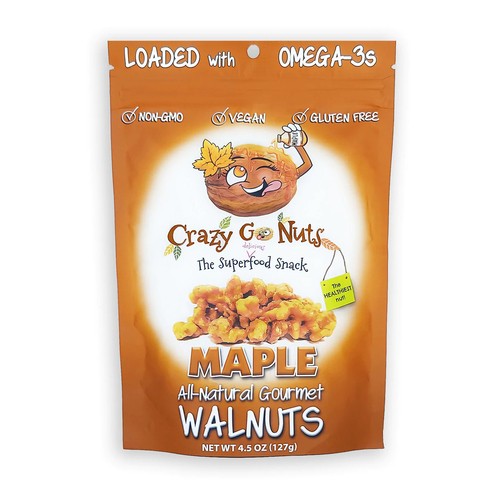 Crazy Go Nuts Gluten-Free Snack Walnuts Maple 127 g