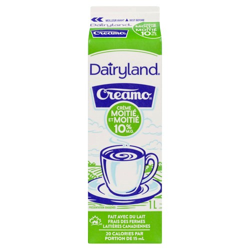 Dairyland 10% Cream Half & Half 1 L