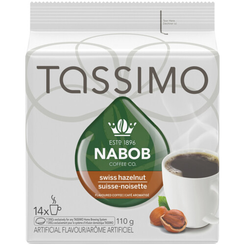 Tassimo Nabob Coffee Pods Swiss Hazelnut 14 T-Discs 110 g
