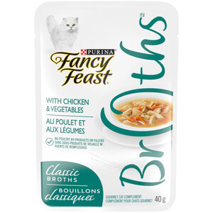 Purina Fancy Feast Wet Cat Food Complement Classic Broths With Chicken & Vegetables 40 g