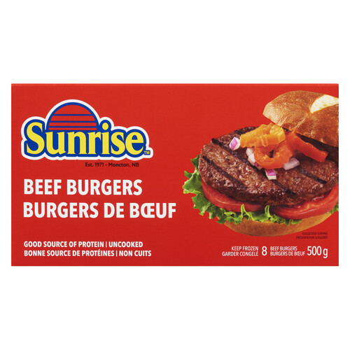 Sunrise  Frozen  Beef Burgers 500 g