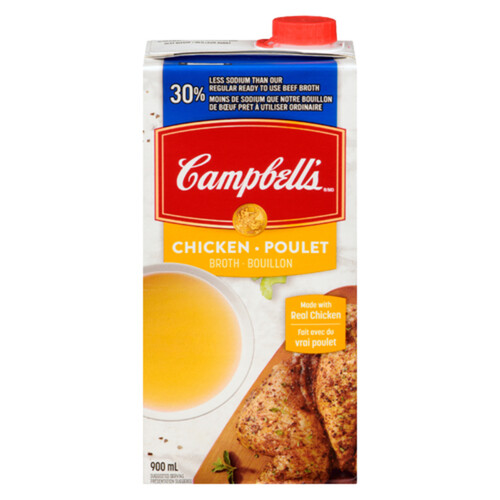 Campbell's Broth 30% Less Sodium Chicken 900 ml