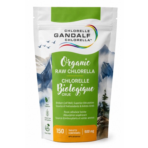 Gandalf Organic Pure Raw Chlorella Tablets 600 mg 150 Count