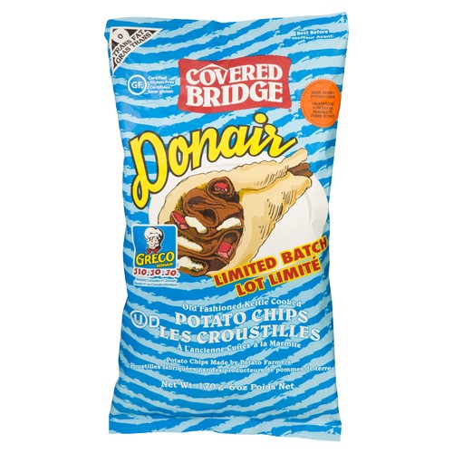 Covered Bridge Potato Chips Donair 170 g