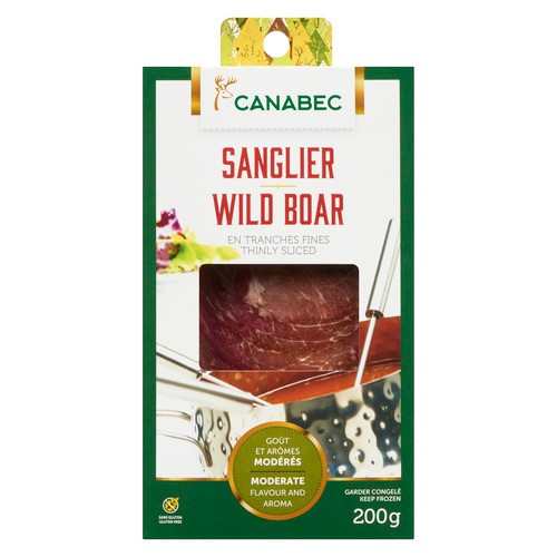 Gibiers Canabec Frozen Wild Boar For Chinese Fondue 200 g