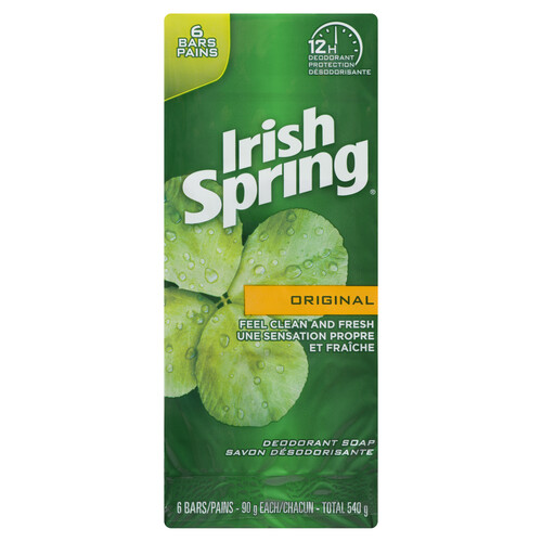 Irish Spring Bar Soap Original 6 Pack 540 g