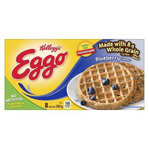 Kellogg's Eggo Frozen Waffles Whole Wheat Blueberry 280 g