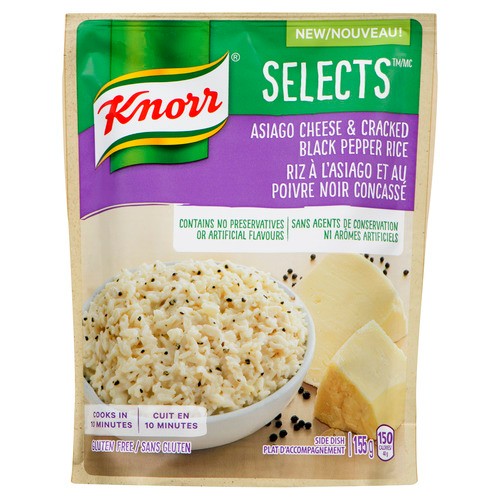 Knorr Selects Rice Side Dish Asiago Cheese & Cracked Black Pepper 155 g
