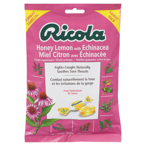 Ricola Cough Drops Honey Lemon Echinacea 45 Lozenges