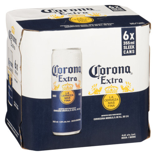 Corona Beer 4.6% Alcohol 6 x 355 ml (cans)