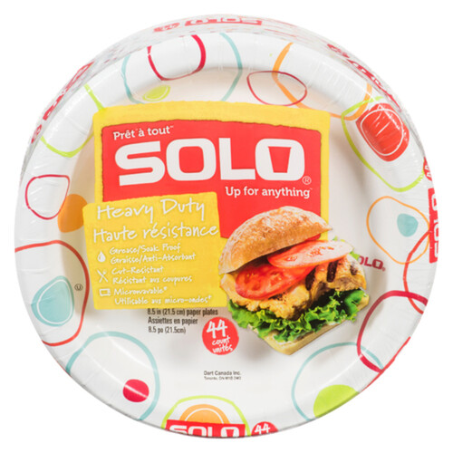 Solo Paper Plates 8.5 In 44 Pack