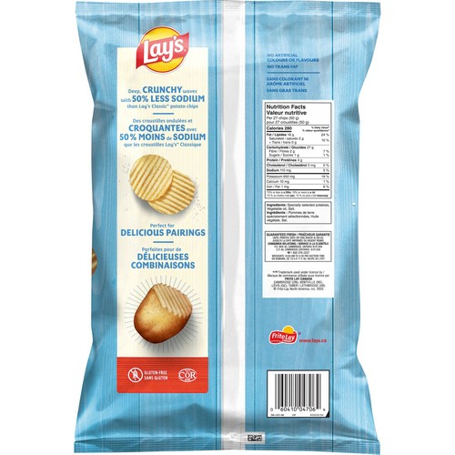 Lay's Potato Chips Wavy Lightly Salted 235 g