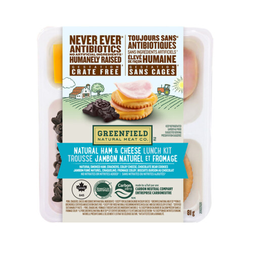 Greenfield Natural Meat Co. Natural Lunch Kit Ham & Cheese 81 g