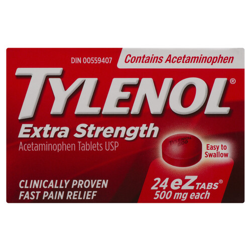 Tylenol Extra Strength 500 mg 24 Tablets 