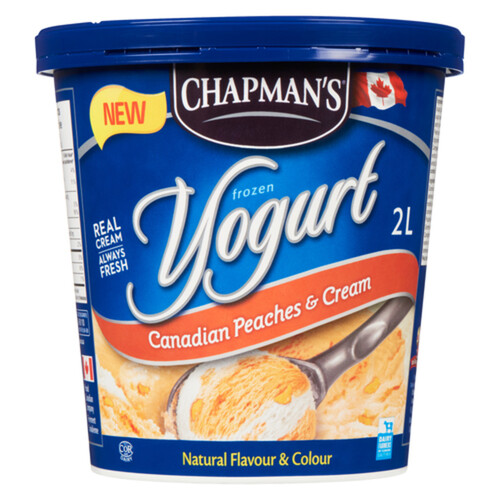 Chapman's Frozen Yogurt Canadian Peaches & Cream 2 L