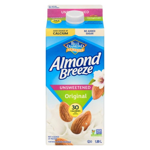 Blue Diamond Breeze Almond Milk Unsweetened Original 1.89 L