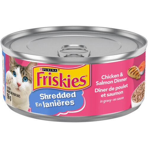 Friskies Wet Cat Food  Shredded Chicken & Salmon Dinner 156 g