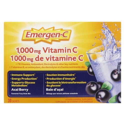 Emergen-C Vitamin & Mineral Supplement Acai Berry 30 Pack