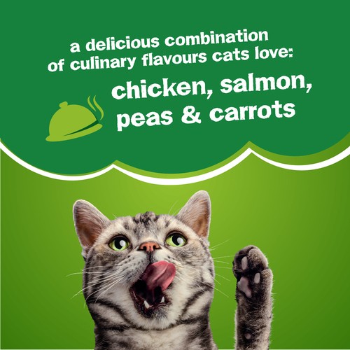 Friskies Dry Cat Food Chicken, Salmon, Peas & Carrots 1.42 kg