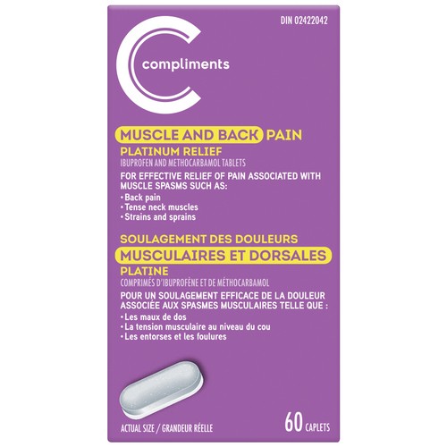 Compliments Platinum IBU 200MG Muscle And Back 60 EA